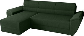 OFERTA Coltar extensibil reversibil in forma de L TAVERO 251x140 cm, verde inchis calitatea II