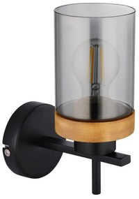 Aplica de perete design modern FINCA negru mat, maro inchis
