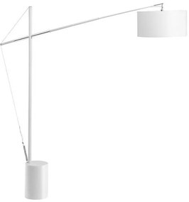 Lampadar, lampa de podea moderna cu inaltime reglabila Traccia alb