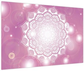 Tablou - Mandala pe fundal roz (90x60 cm)