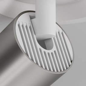 Spot incastrabil design tehnic Focus S alb, argintiu