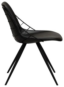 Scaun cu husă din piele artificială DAN-FORM Denmark Sway, negru