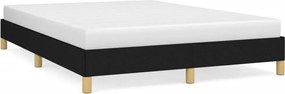 vidaXL Cadru de pat fără saltea, negru, 140x190 cm, textil