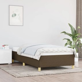 Cadru de pat, maro închis, 80x200 cm, material textil