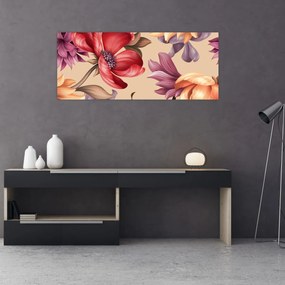 Tablou - Flori de epocă (120x50 cm)