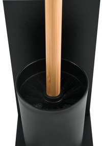 Suport pentru hârtie igienică cu perie și suport Spirella Yoni 67 x 22 x 12 cm, negru