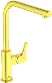 Baterie bucatarie Ideal Standard Gusto 303 pipa rotativa auriu periat