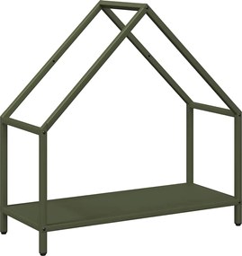 vidaXL Suport pentru lemne de foc Verde măsline Oțel laminat la rece