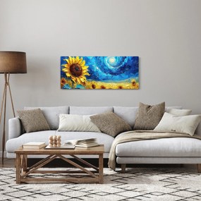 Tablou - Pictura floarea-soarelui (120x50 cm)