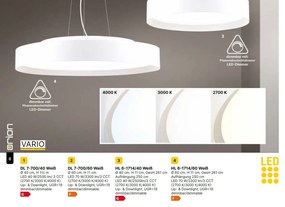 Lustra LED suspendata iluminat ambiental VARIO D-80cm
