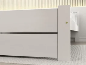 Pat de o persoana alb, IKAROS DOUBLE 120 x 200 cm Saltele: Cu saltele Somnia 18 cm, Somiera pat: Cu lamele drepte