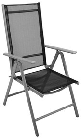 Scaun pliabil din aluminiu cu suport pentru picioare