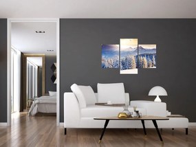 Tablou - Peisaj montan în timpul iernii (90x60 cm)