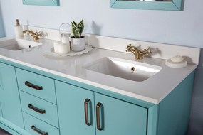 Set mobilier de baie (3 piese) Michigan 72 - Turquoise, Turcoaz, 180x86x54 cm