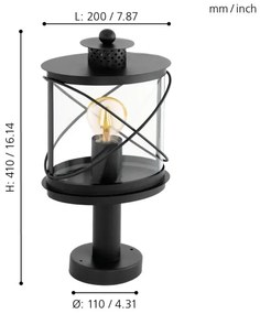 Eglo 94864 - Corp de iluminat exterior HILBURN 1xE27/60W/230V