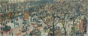 Tablou - Camille Pissarro, Boulevard des Italiens, Morning, Sunlight, reproducere (120x50 cm)
