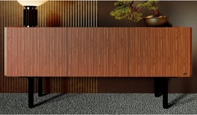 Comodă lemn masiv Jacqueline, 160 × 36 × 70 cm