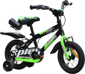 Bicicleta pentru copii NOVOKIDS™ Splend'Or Boom PRO Edition, Cu bidon pentru apa, Roti 12" inch, Maxim 50 kg, Cadru din otel, Roti ajutatoare