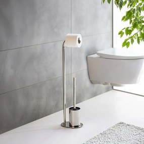 Suport pentru hârtie igienică argintiu lucios din oțel inoxidabil Levante – Wenko