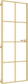 vidaXL Ușă interior Slim auriu 76x201,5 cm sticlă securizată/aluminiu