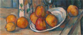 Tablou - Paul Cézanne, Still Life with Milk Jug and Fruit, reproducere (120x50 cm)