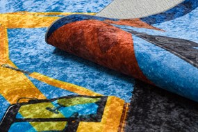 JUNIOR 51827.803 covor lavabil Camion, excavator pentru copii anti-alunecare - albastru - SECUNDAR-COTATI PRODUSUL