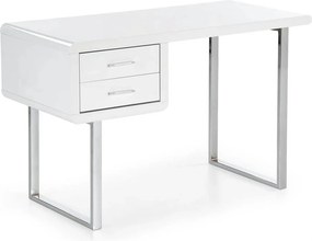 Birou B30, alb/crom, 120x55x76 cm