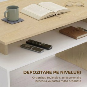 HOMCOM Masă joasă cu depozitare | Aosom Romania