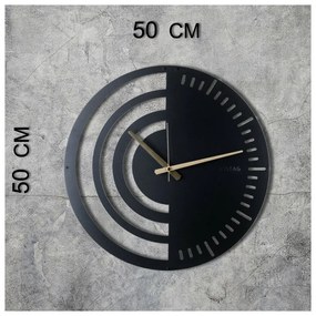 Ceas de perete Chrono Black , 50 x 50 cm