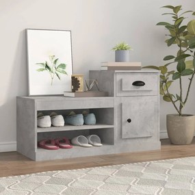 vidaXL Pantofar, gri beton, 100x42x60 cm, lemn prelucrat