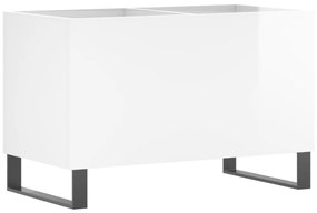 vidaXL Dulap pt discuri, alb extralucios 74,5x38x48 cm lemn prelucrat