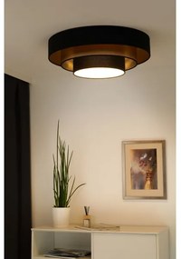 Plafonieră LED Duolla LUNETA LED/26W/230V d. 60 cm 4000K negru/auriu