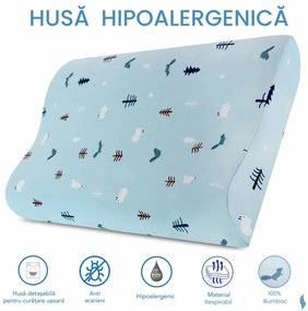 HUSA de schimb / Fata de perna - Perna pentru copii 24+ luni Albastra - Bumbac 100%