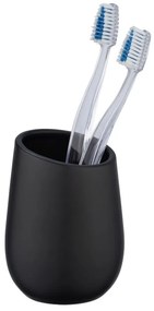 Suport din ceramică pentru periuțele de dinți Wenko Badi, negru