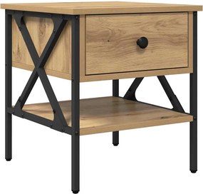 vidaXL Cabinet de Noptieră cu sertar stejar artizanal 40 x 42 x 45 cm