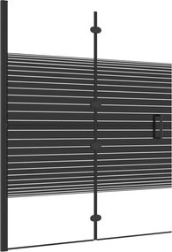 vidaXL Cabină de duș pliabilă, negru, 120x140 cm, ESG