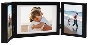vidaXL Ramă foto triplă, colaj, negru, 28x18 cm+2x(13x18 cm)