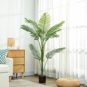HOMCOM Palmă Artificială Areca înaltă de 150 cm, Plantă Falsă Realistă pentru Interioare cu Vas, Decorațiune pentru Casă și Birou, Verde | Aosom Romania