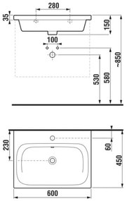 JIKA H8127137161041 - Lavoar suspendat MIO 60x45 cm ceramică/negru mat