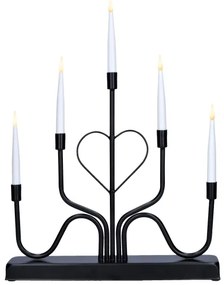 Brilagi - Suport pentru lumânare LED de Crăciun, 2xAA, negru