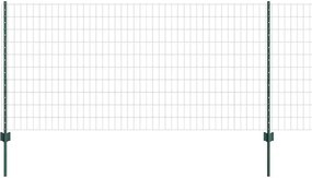 vidaXL Gard cu Stâlp Verde 1 x 25 m Oțel și PVC