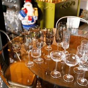 Pahare de şampanie, set de 6, 280 ml, gri deschis fumuriu, LILO TIP 2
