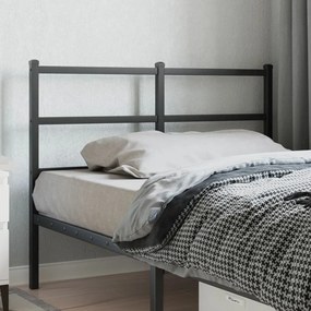 vidaXL Tăblie de pat metalică, negru, 120 cm
