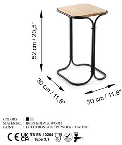 Măsuță de cafea Museli 2 (negru + natural) . 1093156