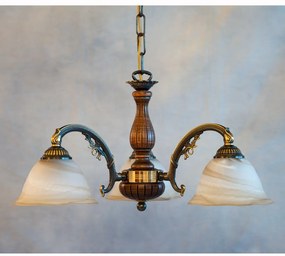 Lustra rustica suspendata cu 3 brate design italian 5921