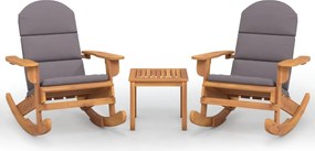 vidaXL Set mobilier de grădină Adirondack, 3 piese, lemn masiv acacia
