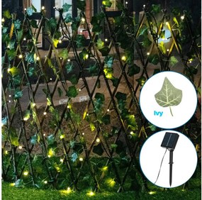 Aigostar - Decorațiune solară LED 102xLED/2x0,7m IP65 alb cald Ivy