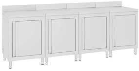 vidaXL Dulap comercial blat de lucru 240x60x96 cm, oțel inoxidabil