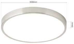 Orion DL 7-657/28- Plafonieră LED BULLY LED/28W/230V d. 28 cm crom mat