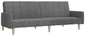 337355 vidaXL Canapea extensibilă cu 2 locuri, gri deschis, textil